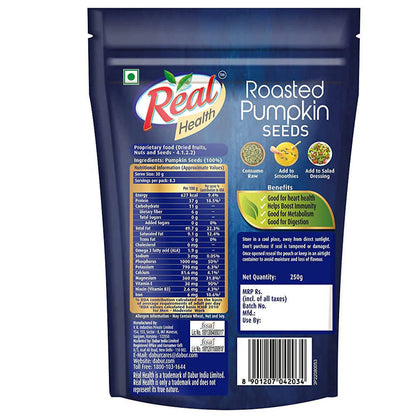 Dabur Real Health Roasted Pumpkin Seeds - 250 gm