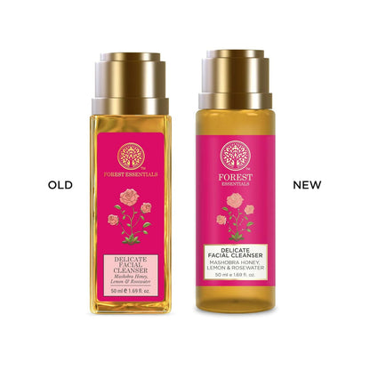 Forest Essentials Delicate Facial Cleanser - Honey, Lemon & Rosewater - 50 ml