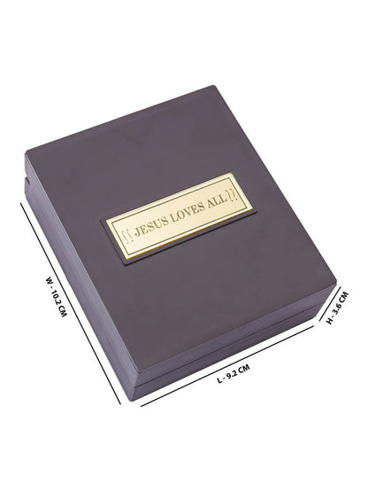 Golden Peacock Brown & Red 24 Ct Gold Foil Lord Jesus Christ