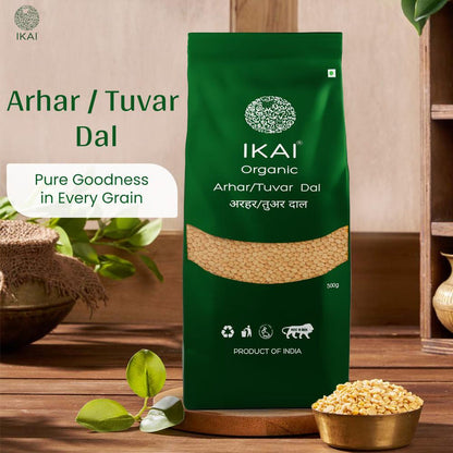 IKAI Organic Arhar/Tuvar Dal - 500 gm
