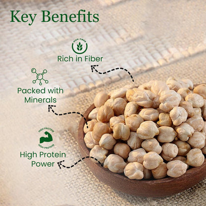 IKAI Organic Kabuli Chana (White Chickpea) - 500 gm