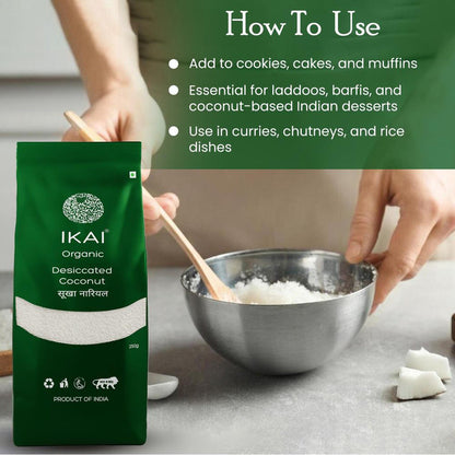 IKAI Natural Desiccated Coconut - 250 gm
