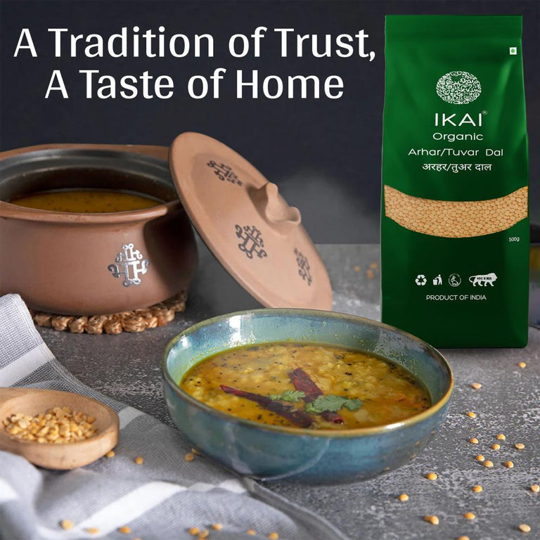 IKAI Organic Arhar/Tuvar Dal - 500 gm