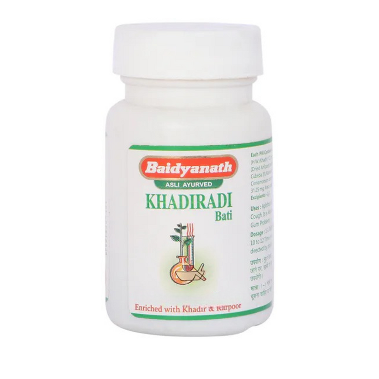 Baidyanath Jhansi Khadiradi Bati - 5 gm tabs