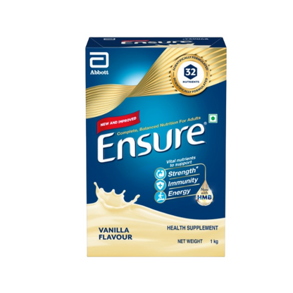 Ensure Nutritional Powder Vanilla Flavour - Balanced Nutrition Drink, Helps in Weight Management - 200 gm - Refill Pack