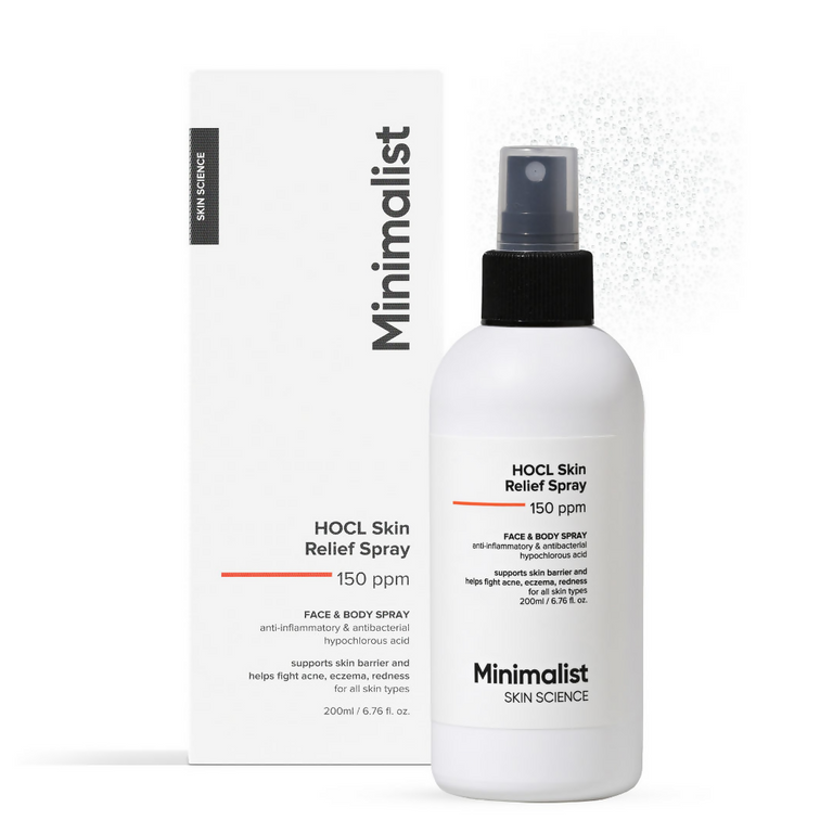 Minimalist HOCL Skin Relief Spray 150 PPM Face & Body Spray - 200 ml