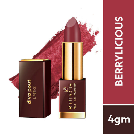 Biotique Diva Pout Lipstick - Berrylicious - 4 gm