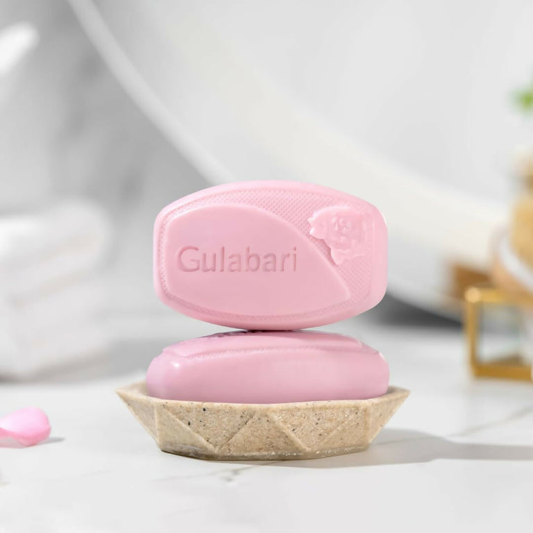Dabur Gulabari Pure Rose Soap for Radiant Rose Glowing Skin & Body - 150 gm - Pack of 4