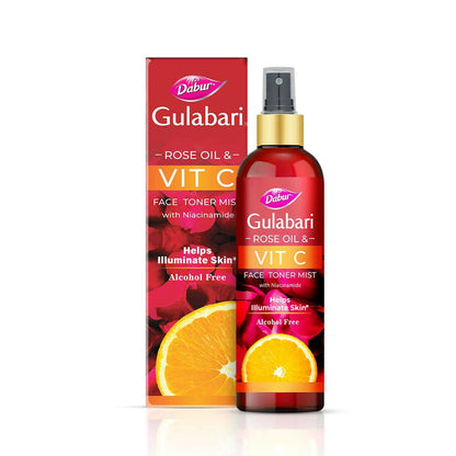 Dabur Gulabari Rose Oil & Vitamin C Face Toner Mist & Rose Water - 200 ml