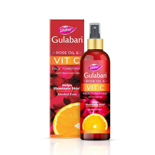 Dabur Gulabari Rose Oil & Vitamin C Face Toner Mist & Rose Water - 200 ml
