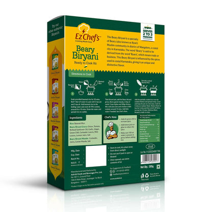 Ez Chef's Beary Biryani Kit - Mangalore's Famous Biryani - 305 gm - Pack of 2