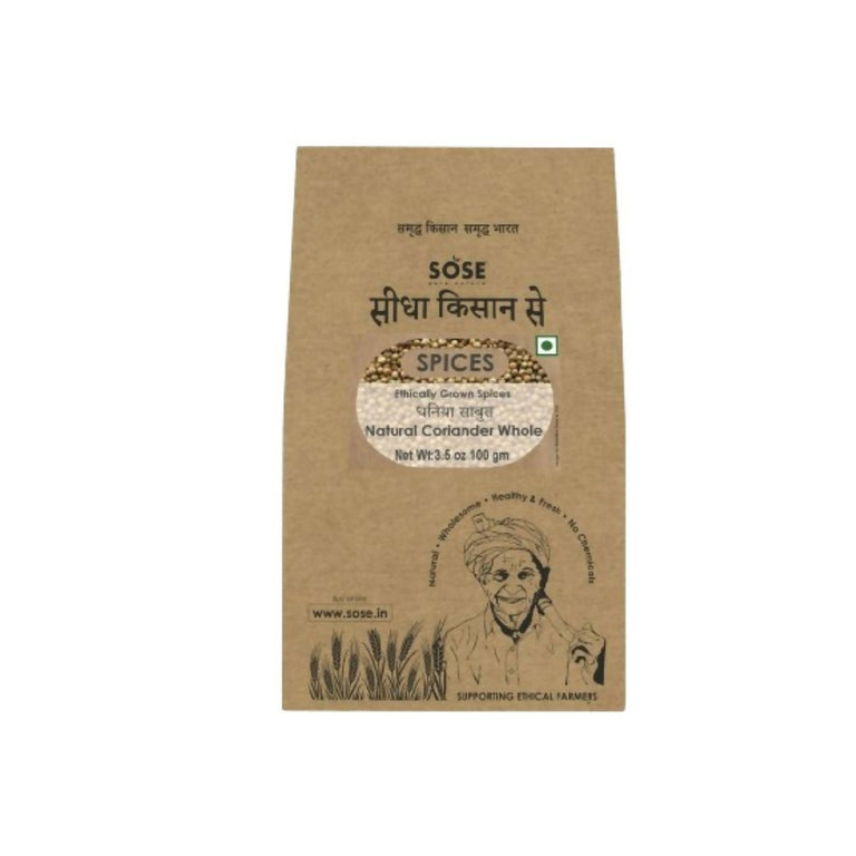 Gir Sidha Kisan Se Natural Coriander Seeds (Dhaniya) - 100 gm - Pack of 2