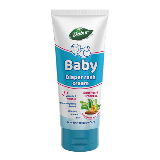 Dabur Baby Rash Cream with Aloe Vera, Almond Oil & Vitamin E for Protection & Prevention against Diaper Rash - 100 gm