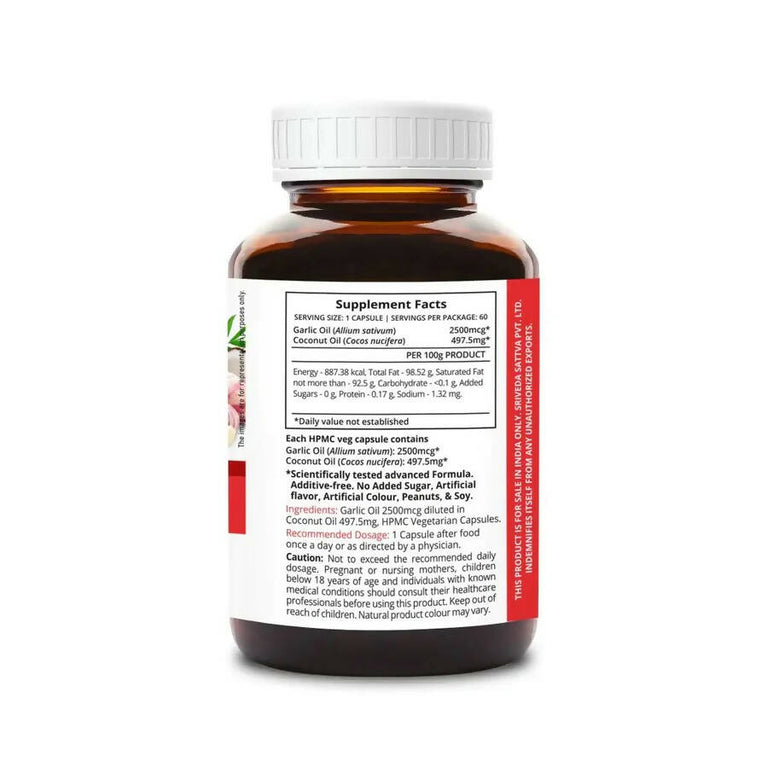 Sri Sri Tattva Supasupp Garlic Oil Capsules - 60 caps