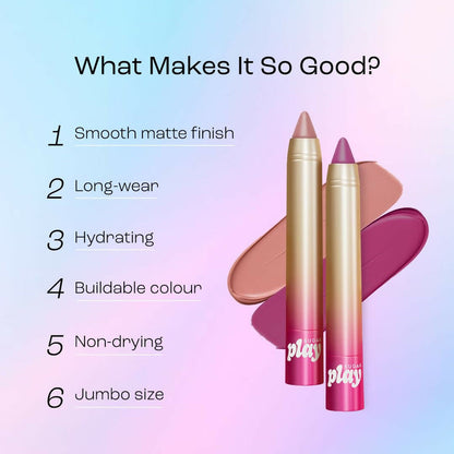 Sugar Play Smooth Operator Lip Crayon - 01 MLBB - 3.3 gm