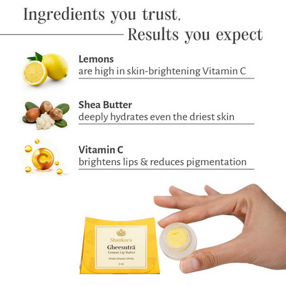 Shankara by Sri Sri Tattva Gheesutra Lemon Lip Butter - 3 ml