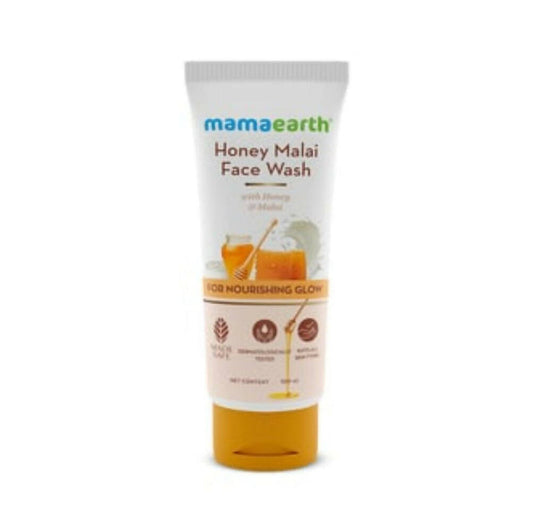 Mamaearth Honey Malai Face Wash For Nourishing Glow - 100 ml