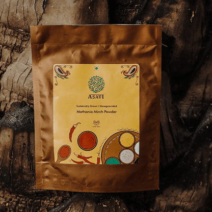 Asavi Stone Grounded Mathania Chilli Powder - 150 gm