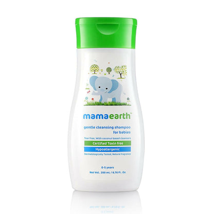 Mamaearth Soothing Massage Oil & Nourishing Hair Oil & Gentle Cleansing Shampoo for Babies - combo