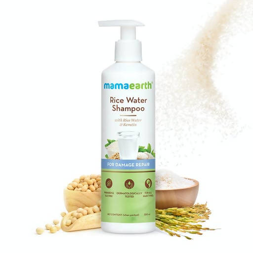 Mamaearth Rice Water Shampoo with Rice Water & Keratin - 250 ml