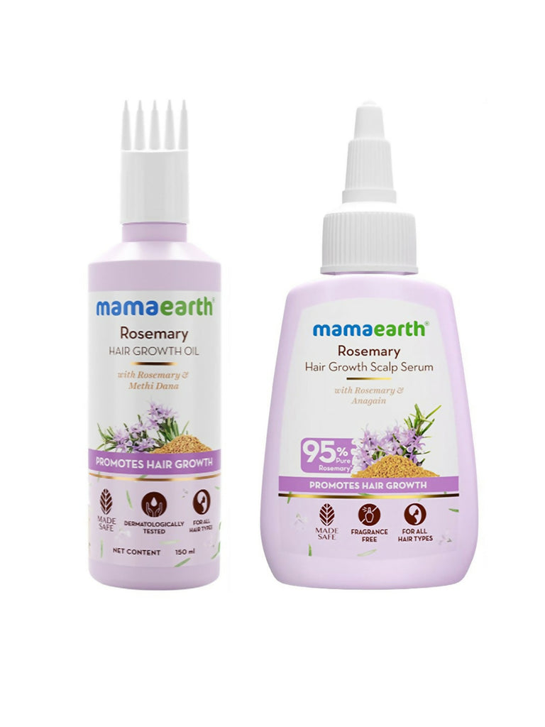 Mamaearth Rosemary Hair Growth Oil & Hair Growth Scalp Serum Combo - combo
