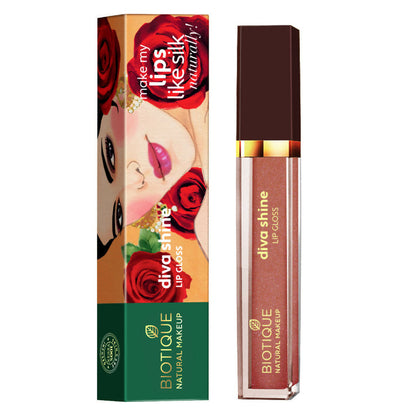 Biotique Diva Shine Lip Gloss - Naughty Nude - 3 ml