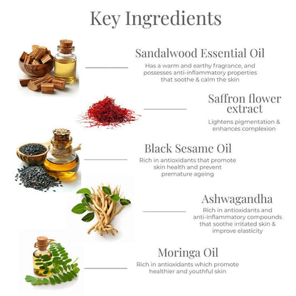 Forest Essentials Body Massage Oil Sandalwood & Saffron - 130 ml