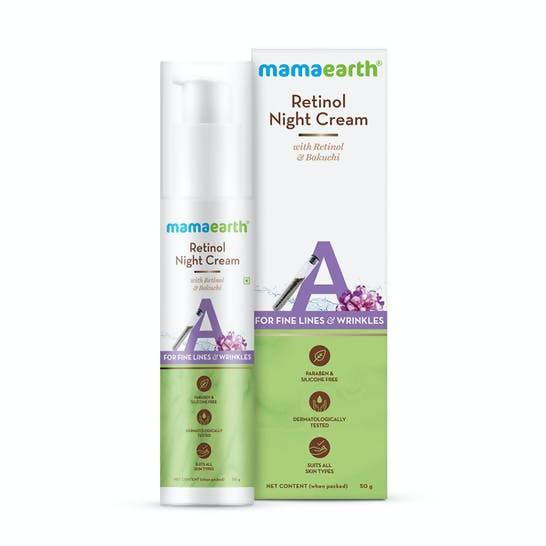 Mamaearth Retinol Night Cream with Retinol & Bakuchi - 50 gm