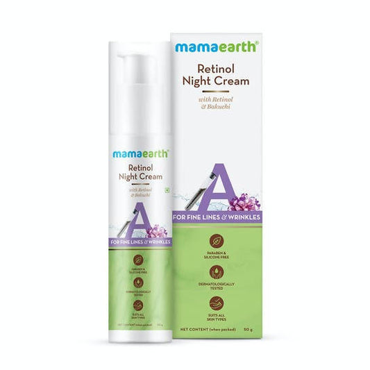 Mamaearth Retinol Night Cream with Retinol & Bakuchi - 50 gm