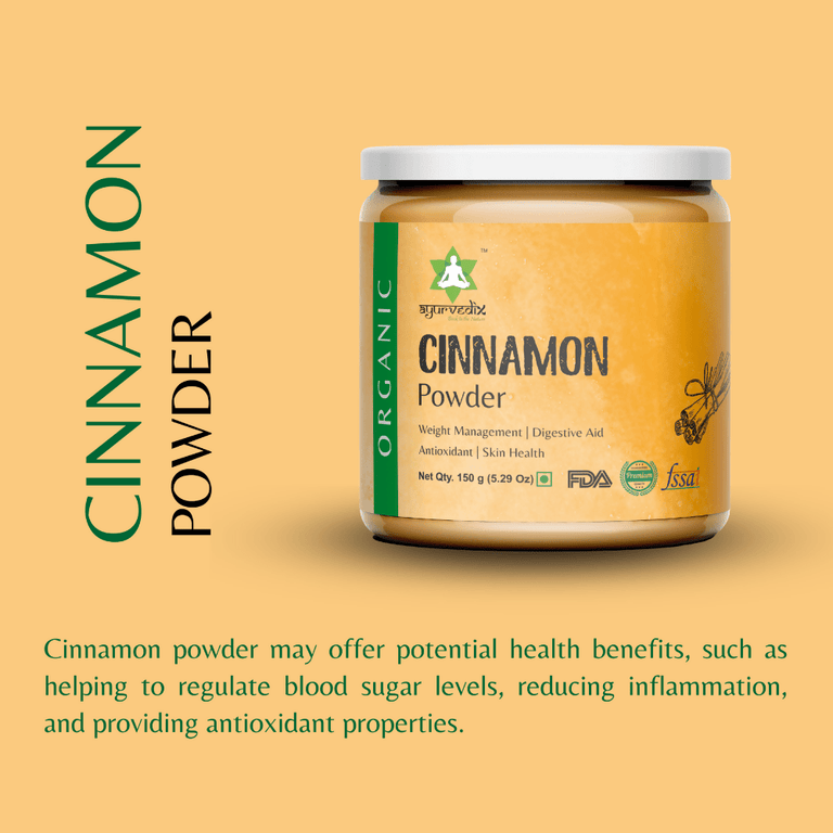 Ayurvedix Organic Cinnamon Powder - 150 gm