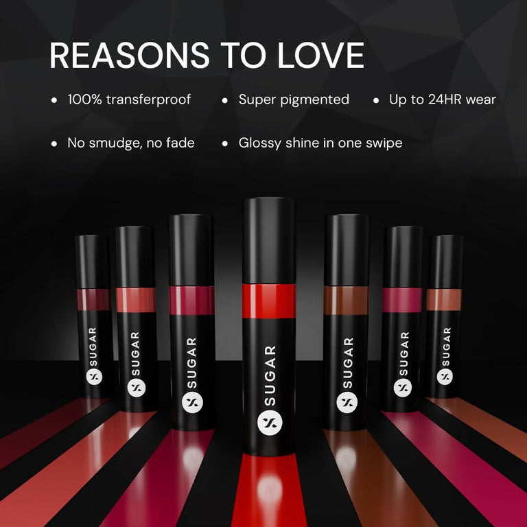 Sugar Cosmetics Partner In Shine Transferproof Lip Gloss - 11 Ruby Rioja - 3 ml