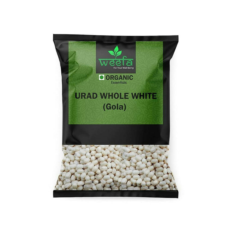 Weefa Organic Urad Whole White (Gola) - 500 gm