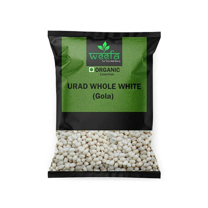 Weefa Organic Urad Whole White (Gola) - 500 gm