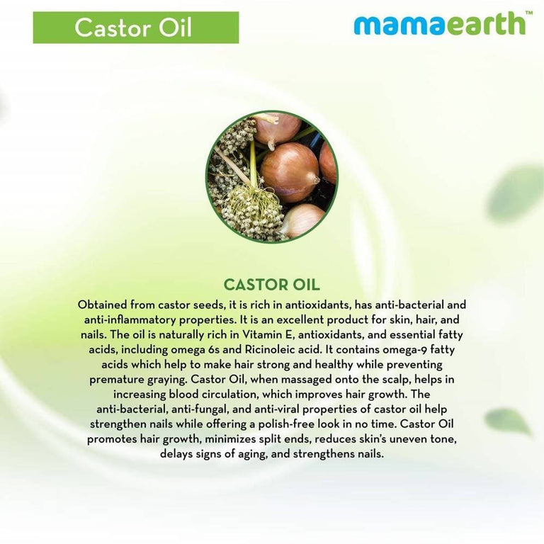 Mamaearth Castor Oil For Skin , Hair and Nails - 150 ml