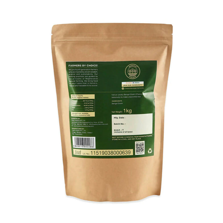 Two Brothers Organic Farms Chana Dal (Split Chickpea), Unpolished - 1 kg