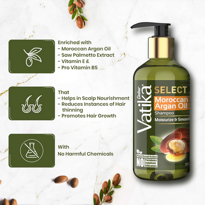 Dabur Vatika Select Moroccan Argan Oil Shampoo - 300 ml
