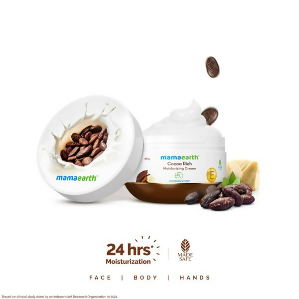 Mamaearth Cocoa Rich Moisturizing Cream with Cocoa Butter & Vitamin E For Deep Nourishment - 50 gm