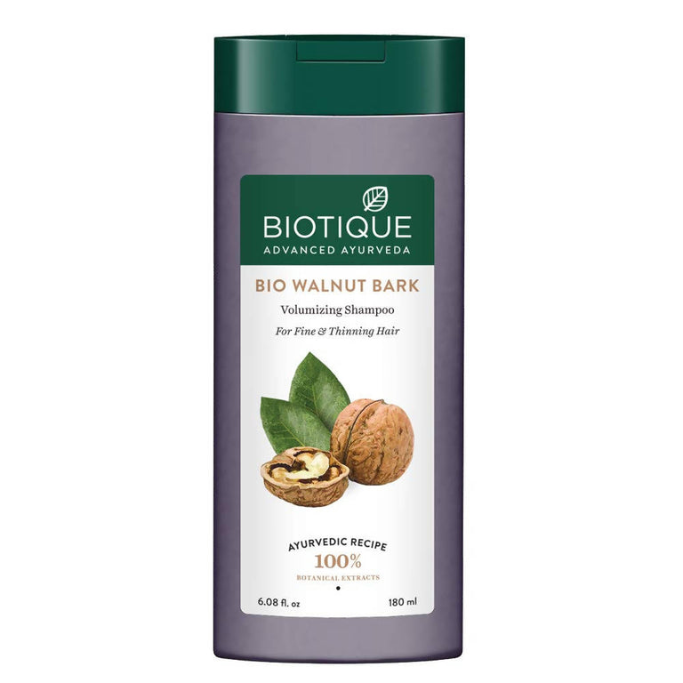 Biotique Advanced Ayurveda Bio Walnut Bark Volumizing Shampoo For Fine & Thinning Hair - 120 ml