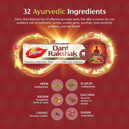 Dabur Dant Rakshak Paste - Pack of 3