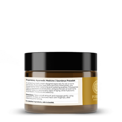 Forest Essentials Balancing Night Cream with Gotu Kola, Neem & Pear Juice Ferment - 50 gm