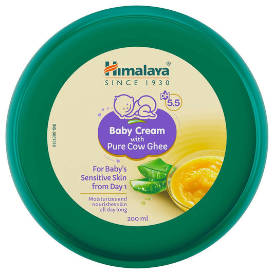 Himalaya Baby Cream with Pure Cow Ghee & pH5.5 For Dry & Sensitive Skin - 200 ml