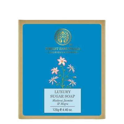 Forest Essentials Luxury Sugar Soap Madurai Jasmine & Mogra - 100 gm