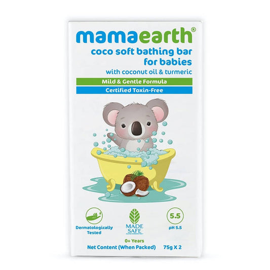 Mamaearth Coco Soft Bathing Bar for Babies - 75 gm - Pack of 2