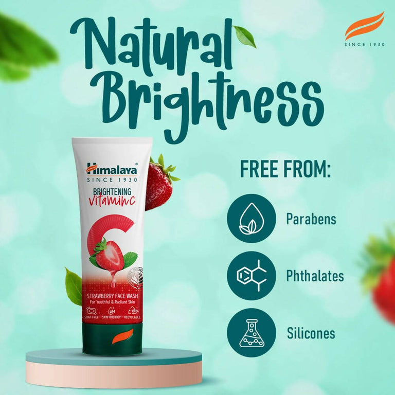 Himalaya Herbals Brightening Vitamin C Strawberry Face Wash - 50 ml