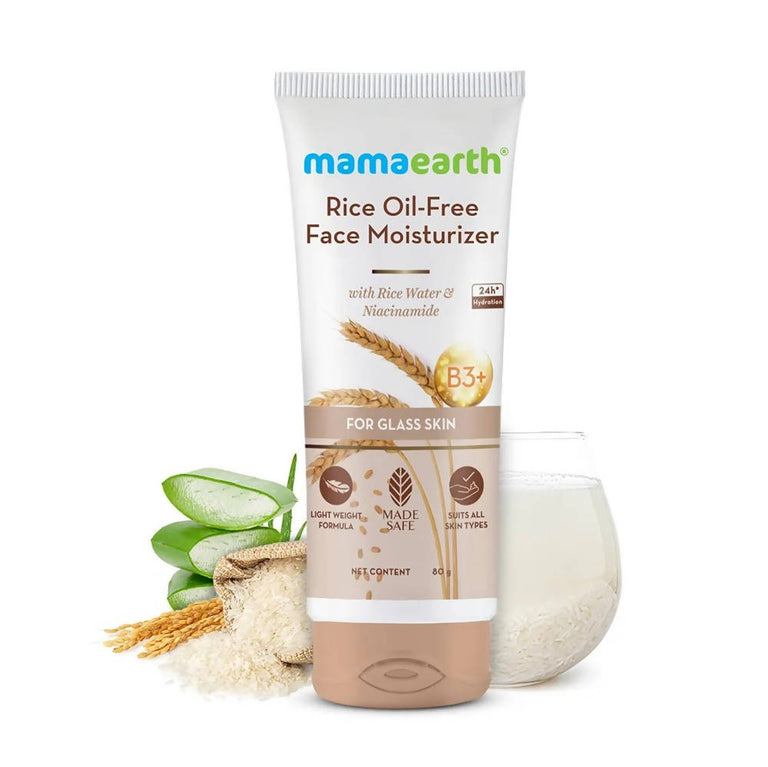 Mamaearth Rice Oil-Free Face Moisturizer With Rice Water & Niacinamide - 80 gm