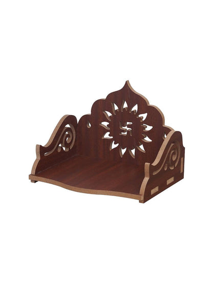 eCraftIndia Brown Decorative Beautiful Wooden Pooja Temple