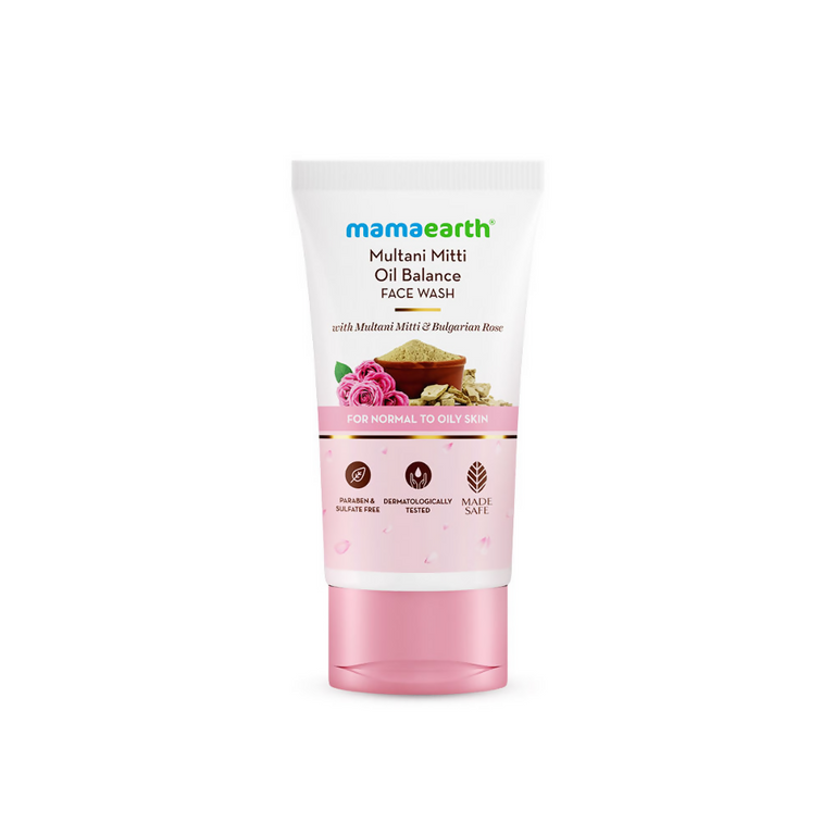 Mamaearth Multani Mitti Oil Balance Face Wash With Multani Mitti & Bulgarian Rose - 150 ml