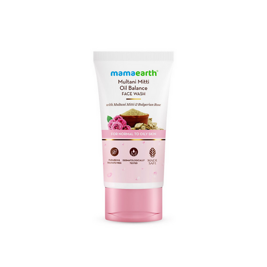 Mamaearth Multani Mitti Oil Balance Face Wash With Multani Mitti & Bulgarian Rose - 150 ml