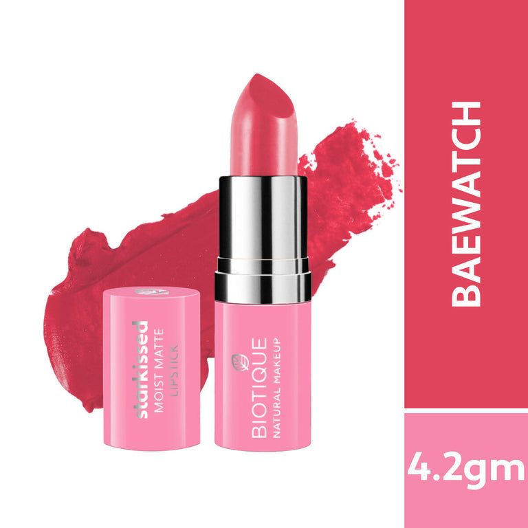 Biotique Starkissed Moist Matte Lipstick - Baewatch - 4.2 gm