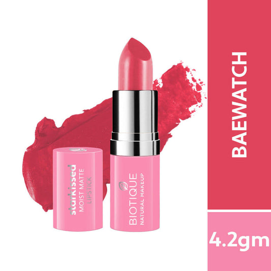 Biotique Starkissed Moist Matte Lipstick - Baewatch - 4.2 gm